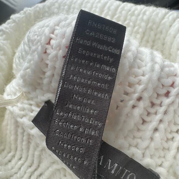 Vince Camuto Colorblock Turtleneck Sweater Grey White Poncho Shrug Thick Warm OS - Picture 16 of 16